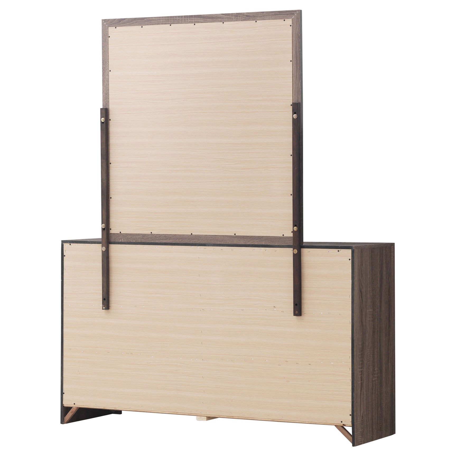 Brantford 6-drawer Dresser with Mirror Barrel Oak - Tampa Furniture Outlet
