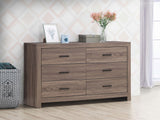 Brantford 6-drawer Dresser Barrel Oak - Tampa Furniture Outlet