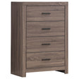 Tampa Furniture Outlet - Coaster - Brantford 4-drawer Bedroom Chest Barrel Oak - 207045