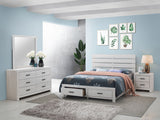 Tampa Furniture Outlet - Coaster - Brantford 4-piece Eastern King Bedroom Set Coastal White - 207050KE-S4