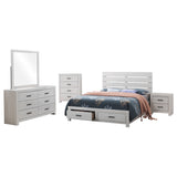 Brantford 5-piece Eastern King Bedroom Set Coastal White - Tampa Furniture Outlet