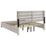 Brantford Wood Eastern King Storage Panel Bed Coastal White - Tampa Furniture Outlet