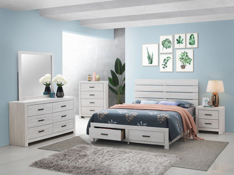 Tampa Furniture Outlet - Coaster - Brantford 5-piece Queen Bedroom Set Coastal White - 207050Q-S5
