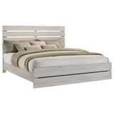 Brantford Wood Eastern King Panel Bed Coastal White - Tampa Furniture Outlet