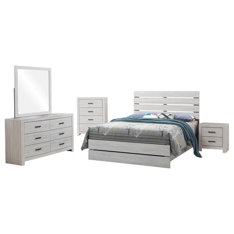 Brantford 5-piece Queen Bedroom Set Coastal White - Tampa Furniture Outlet