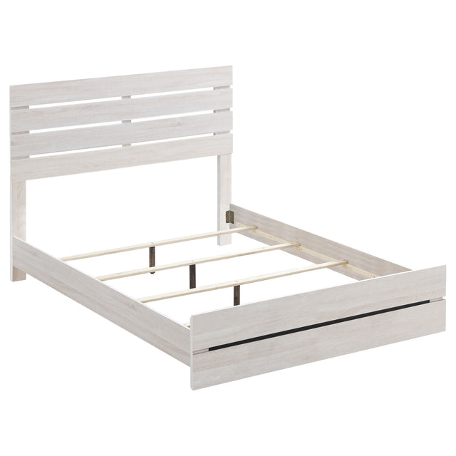 Tampa Furniture Outlet - Coaster - Brantford Wood Queen Panel Bed Coastal White - 207051Q