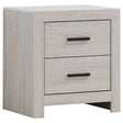 Tampa Furniture Outlet - Coaster - Brantford 2-drawer Nightstand Coastal White - 207052