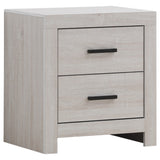 Tampa Furniture Outlet - Coaster - Brantford 2-drawer Nightstand Coastal White - 207052
