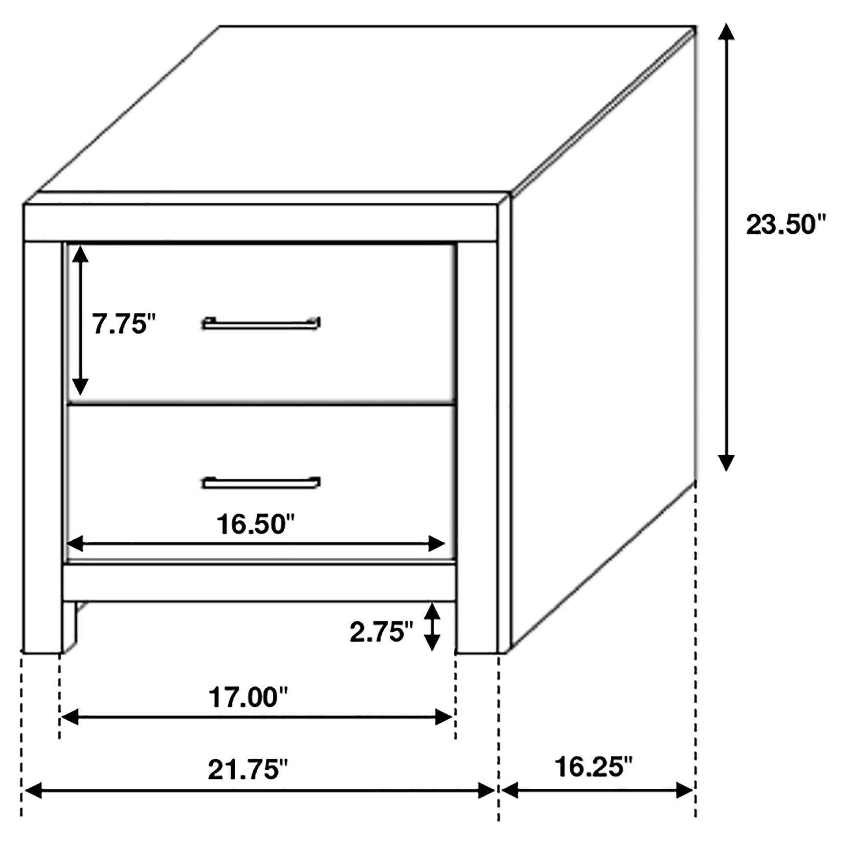 Brantford 2-drawer Nightstand Coastal White - Tampa Furniture Outlet