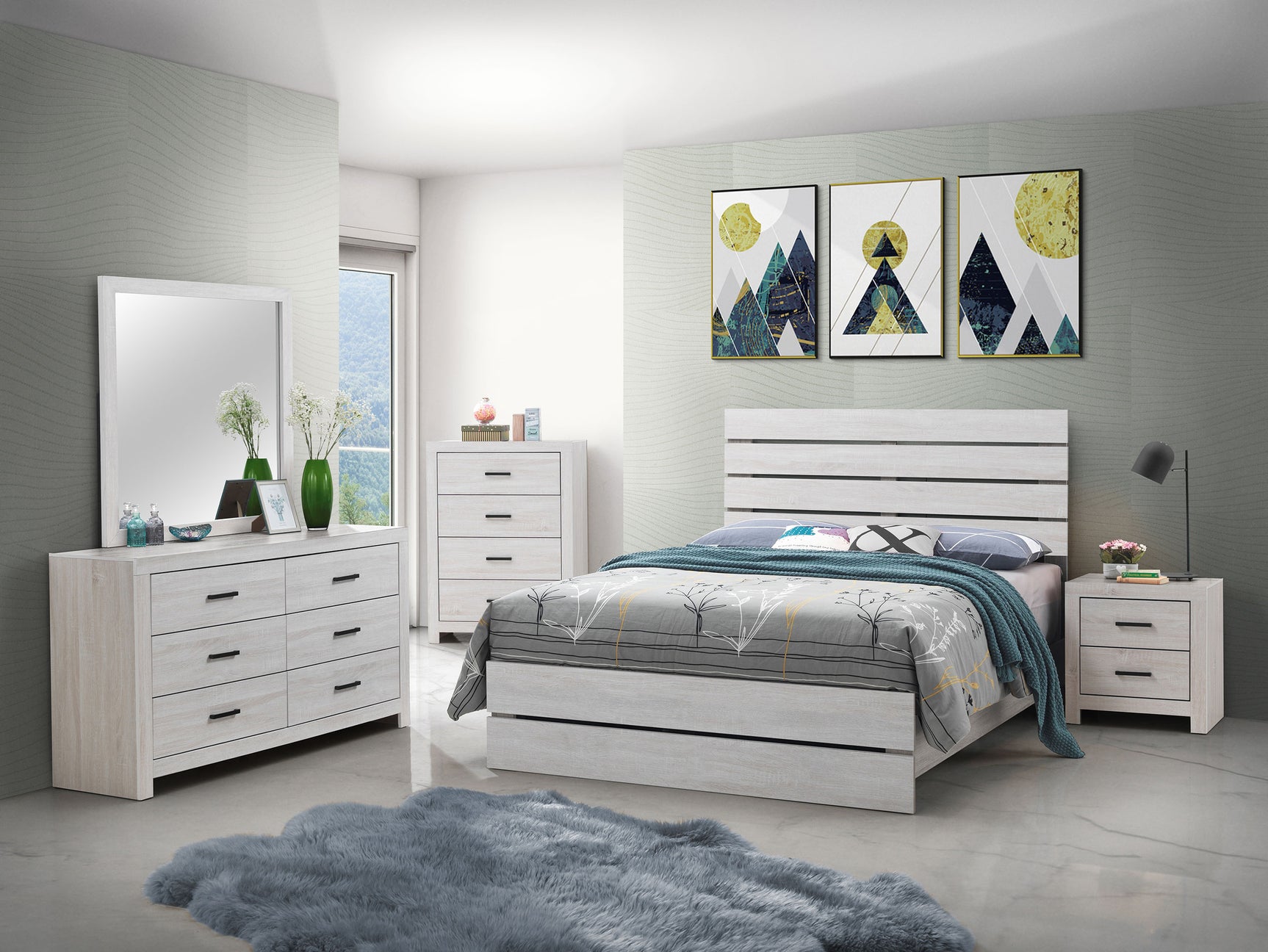 Brantford 2-drawer Nightstand Coastal White - Tampa Furniture Outlet