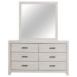 Brantford 6-drawer Dresser with Mirror Coastal White - Tampa Furniture Outlet