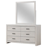 Brantford 6-drawer Dresser with Mirror Coastal White - Tampa Furniture Outlet