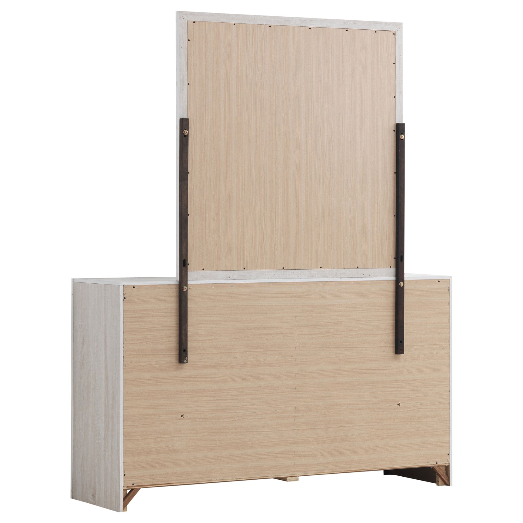 Brantford 6-drawer Dresser with Mirror Coastal White - Tampa Furniture Outlet
