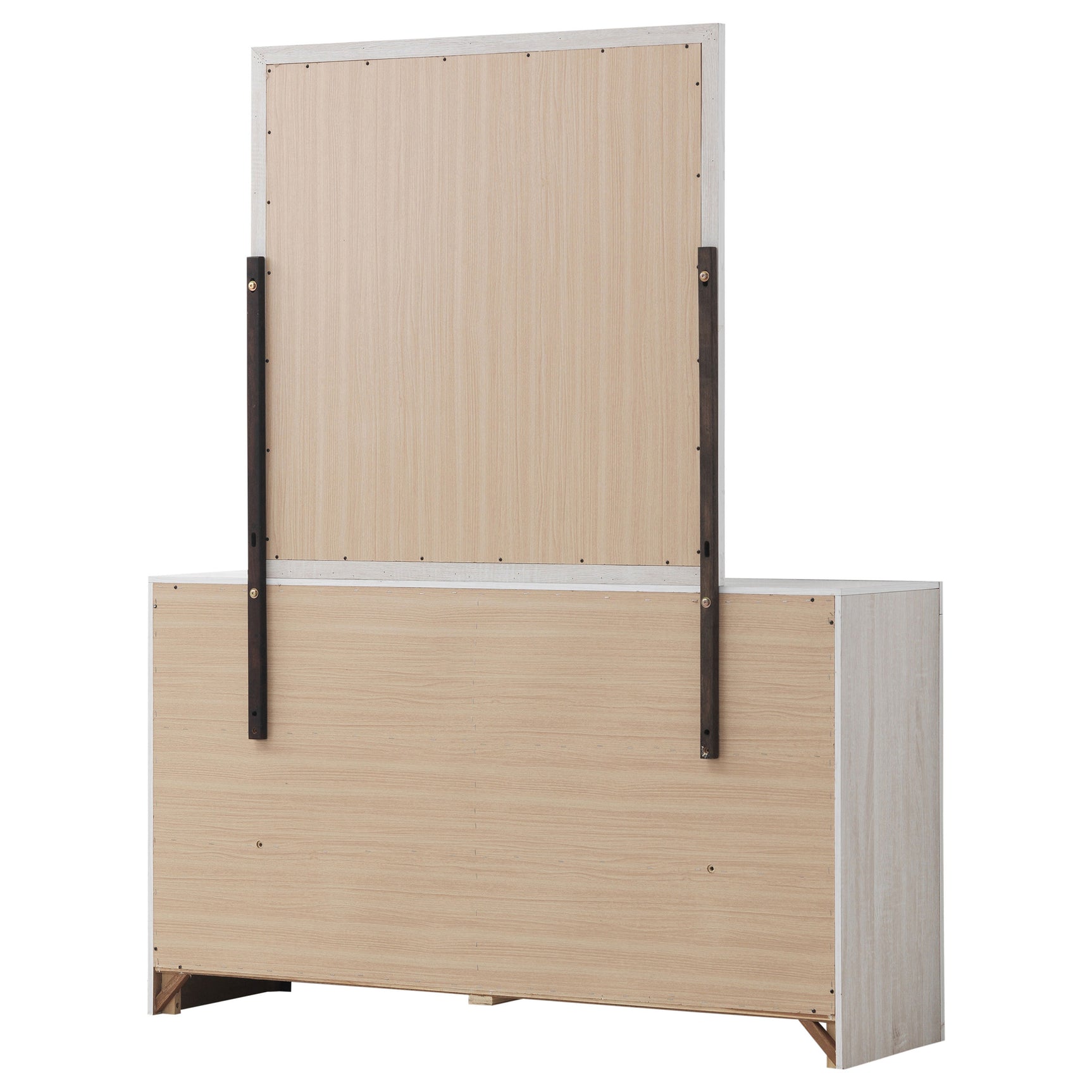Brantford 6-drawer Dresser with Mirror Coastal White - Tampa Furniture Outlet