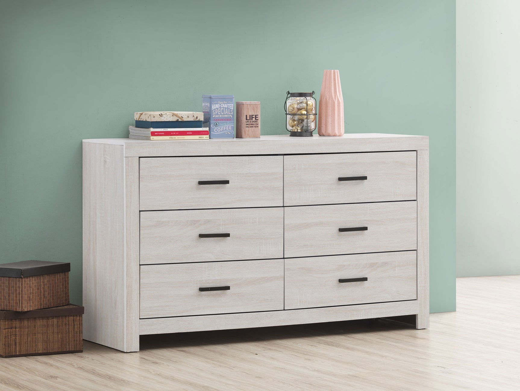 Brantford 6-drawer Dresser Coastal White - Tampa Furniture Outlet