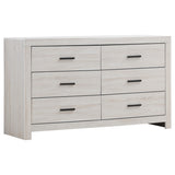 Tampa Furniture Outlet - Coaster - Brantford 6-drawer Dresser Coastal White - 207053