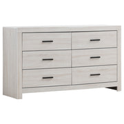 Tampa Furniture Outlet - Coaster - Brantford 6-drawer Dresser Coastal White - 207053