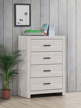 Brantford 4-drawer Bedroom Chest Coastal White - Tampa Furniture Outlet
