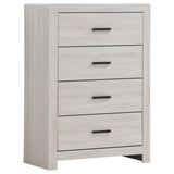 Tampa Furniture Outlet - Coaster - Brantford 4-drawer Bedroom Chest Coastal White - 207055