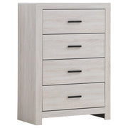 Tampa Furniture Outlet - Coaster - Brantford 4-drawer Bedroom Chest Coastal White - 207055