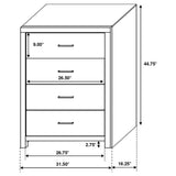 Brantford 4-drawer Bedroom Chest Coastal White - Tampa Furniture Outlet