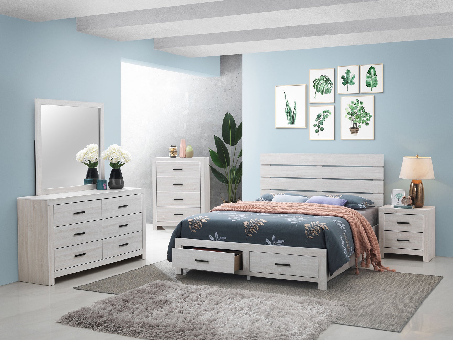 Brantford 4-drawer Bedroom Chest Coastal White - Tampa Furniture Outlet