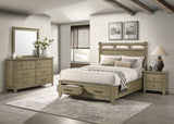 Tampa Furniture Outlet - Coaster - Hazlewood 4-piece Eastern King Bedroom Set Vineyard Oak - 207530KE-S4