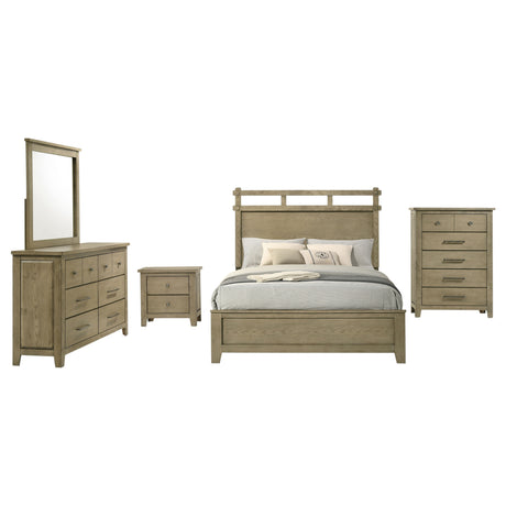 Hazlewood 5-piece Eastern King Bedroom Set Vineyard Oak
