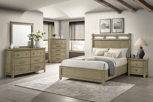 Tampa Furniture Outlet - Coaster - Hazlewood 5-piece Queen Bedroom Set Vineyard Oak - 207531Q-S5