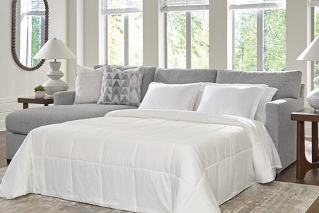 Tampa Furniture Outlet - Ashley Furniture - UrbanCrest Sectional - RAF 2-Piece Sleeper Sectional with Chaise / Pewter - PC20804S4