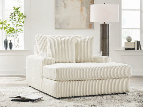 Tampa Furniture Outlet - Ashley Furniture - Lindyn Living Room - Chaise / Ivory - 2110415