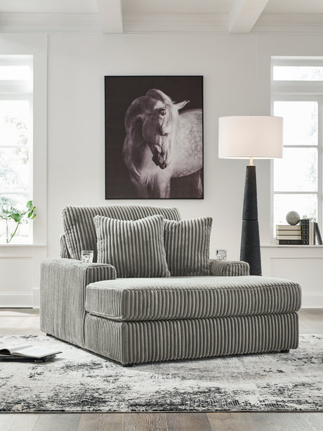 Tampa Furniture Outlet - Ashley Furniture - Lindyn Living Room - Chaise / Fog - 2110515