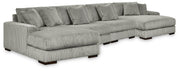 Tampa Furniture Outlet - Ashley Furniture - Lindyn 4-Piece Sectional with Double Chaise - 4-Piece Sectional with Double Chaise - 21105S20