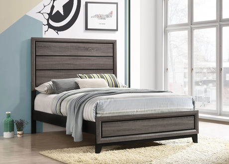 Watson Wood Full Panel Bed Grey Oak - Tampa Furniture Outlet