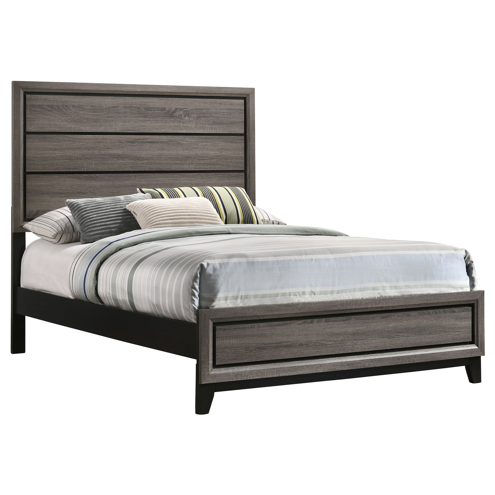 Watson Wood Full Panel Bed Grey Oak - Tampa Furniture Outlet