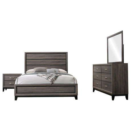 Watson Four-piece California King Bedroom Set Grey Oak - Tampa Furniture Outlet