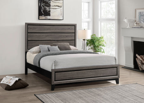 Watson Wood Queen Panel Bed Grey Oak - Tampa Furniture Outlet