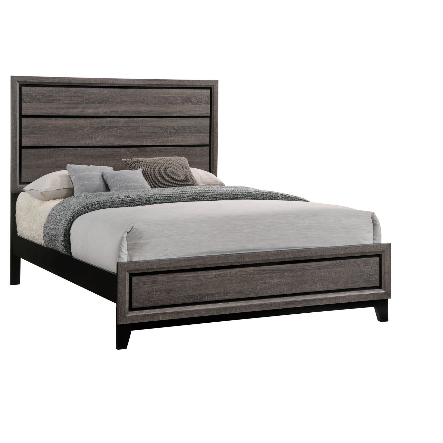 Watson Wood Queen Panel Bed Grey Oak - Tampa Furniture Outlet