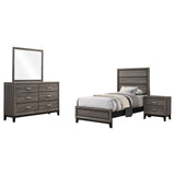 Watson Four-piece Twin Bedroom Set Grey Oak - Tampa Furniture Outlet