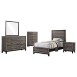Watson Five-piece Twin Bedroom Set Grey Oak - Tampa Furniture Outlet