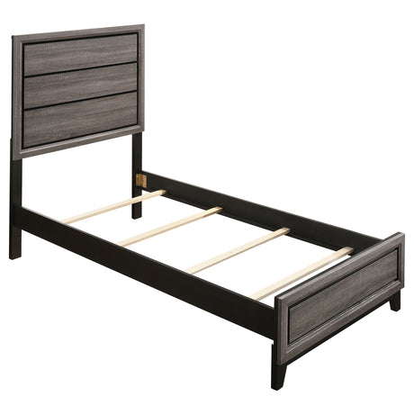 Tampa Furniture Outlet - Coaster - Watson Wood Twin Panel Bed Grey Oak - 212421T