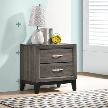 Watson 2-drawer Nightstand Grey Oak - Tampa Furniture Outlet