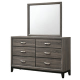 Watson 6-drawer Dresser with Mirror Grey Oak - Tampa Furniture Outlet