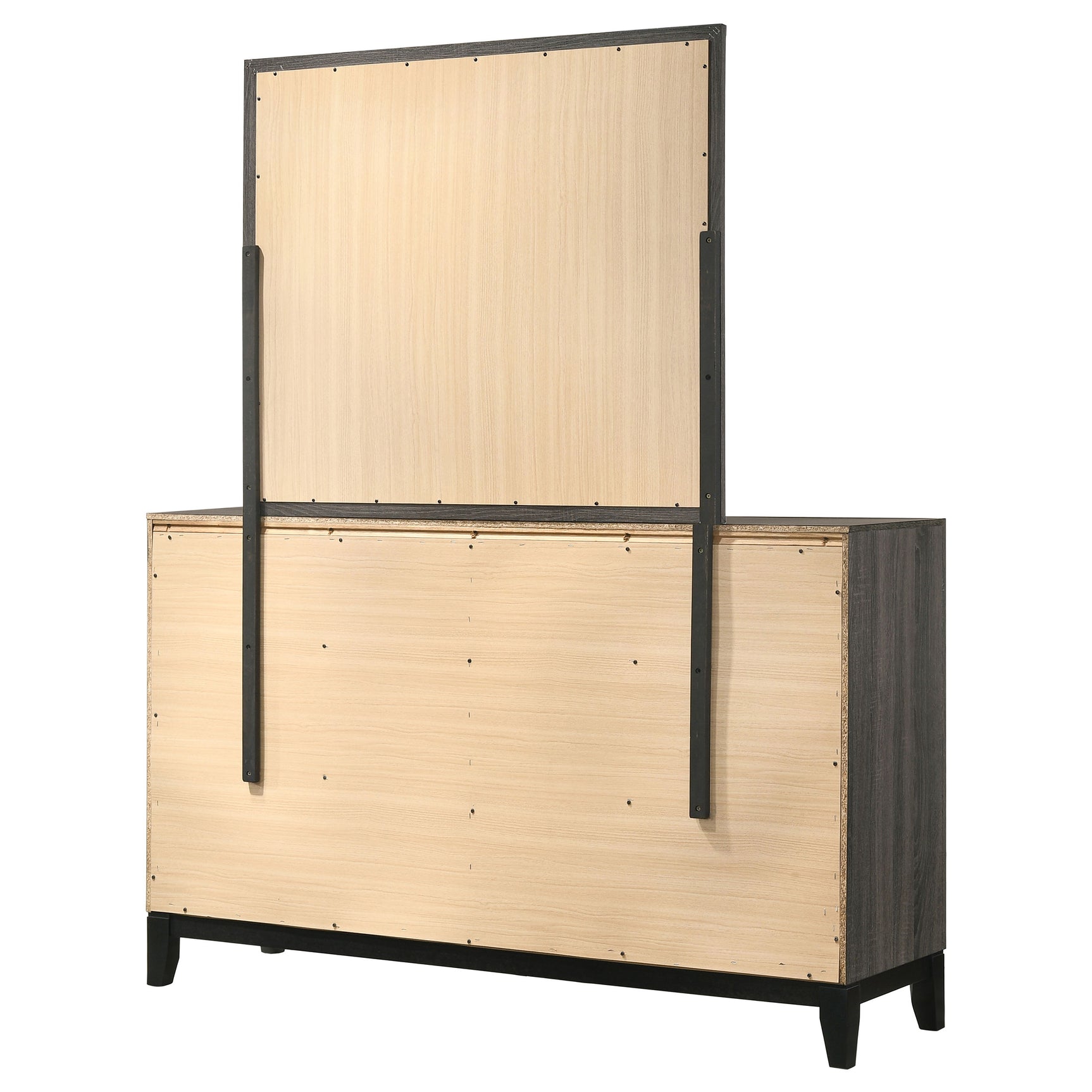 Watson 6-drawer Dresser with Mirror Grey Oak - Tampa Furniture Outlet