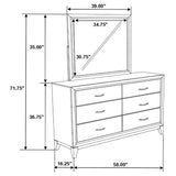 Watson 6-drawer Dresser with Mirror Grey Oak - Tampa Furniture Outlet