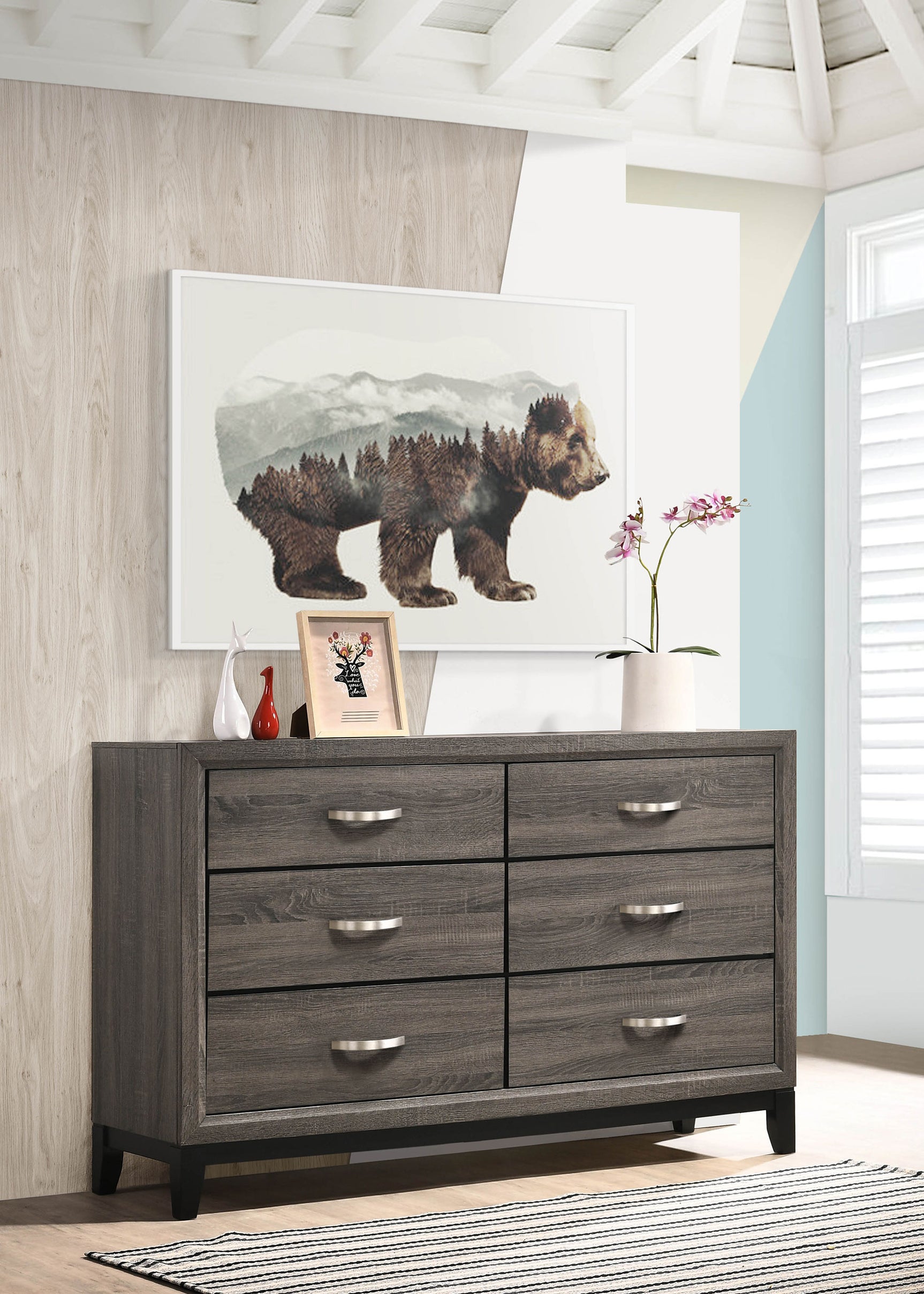 Watson 6-drawer Dresser Grey Oak - Tampa Furniture Outlet