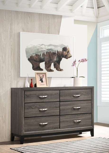 Watson 6-drawer Dresser Grey Oak - Tampa Furniture Outlet
