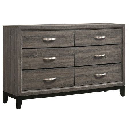 Tampa Furniture Outlet - Coaster - Watson 6-drawer Dresser Grey Oak - 212423