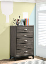 Watson 5-drawer Bedroom Chest Grey Oak - Tampa Furniture Outlet