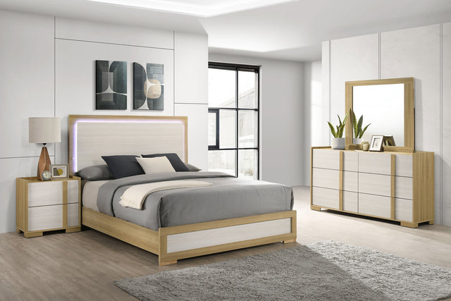 Tampa Furniture Outlet - Coaster - Hyland 4-piece Eastern King Bedroom Set Natural - 215651KE-S4